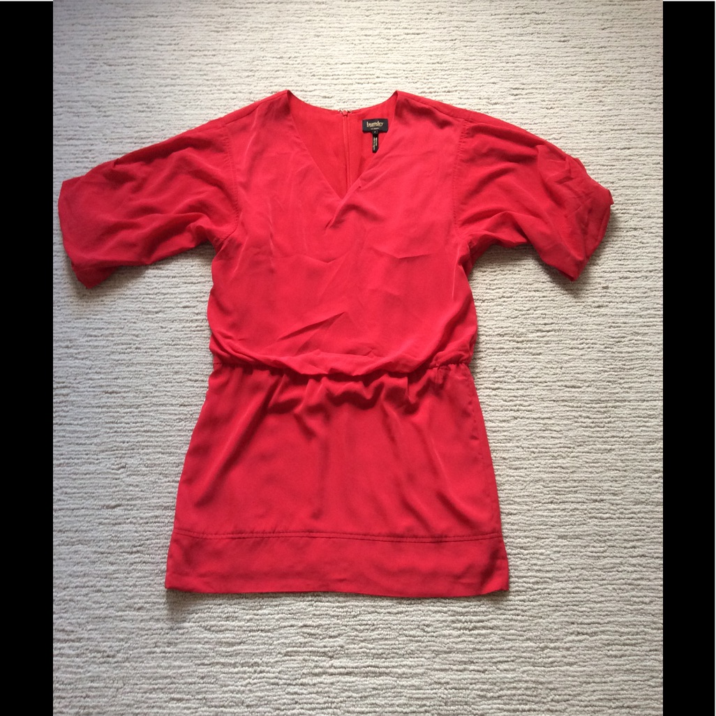 Laundry Red V-Neck Dress Size 4